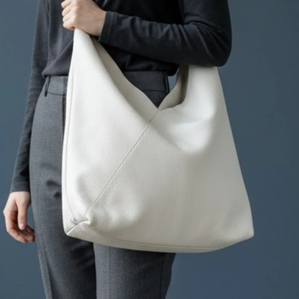 Shiraleah White Pebbled Leather Shoulder Bag with Gold Hardware